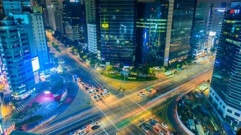 Seoul timelapse Stock Footage 78212238