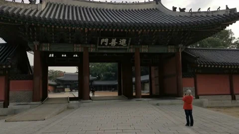 Seoul's heritage palace square Stock Footage 146453644