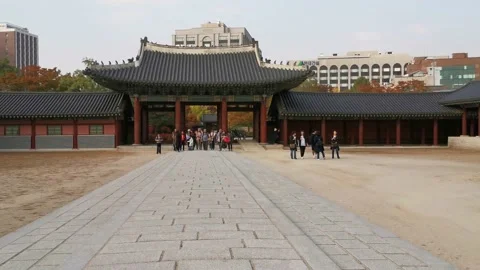 Seoul's heritage palace square Stock Footage 146453711