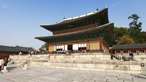 Seoul's heritage palace square Stock Footage 146454425