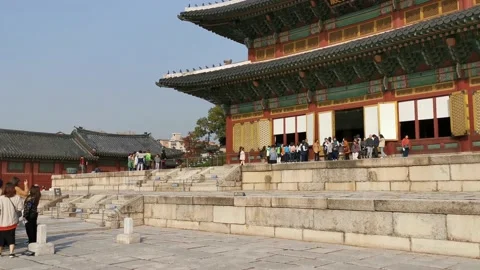 Seoul's heritage palace square Stock Footage 146454537