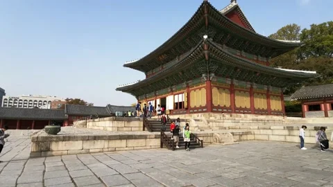 Seoul's heritage palace square Stock Footage 146454547