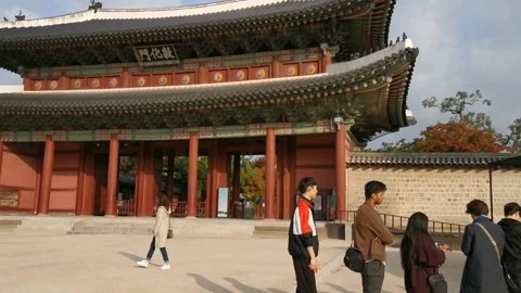 Seoul's heritage palace square Stock Footage 146454601