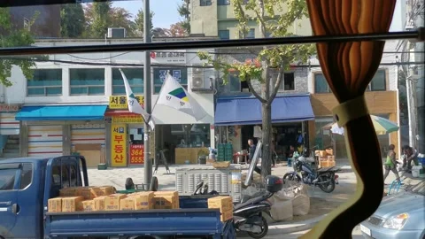 Seoul's street shops Stock Footage 146462346