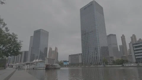 SEP 14.2026.CHINA.A wide-angle view reveals the cityscape. Stock Footage 345470489