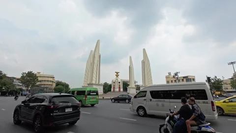 Sep 23, 2023 : Architecture Of Monument, Democracy Monument Stock Footage 251773597