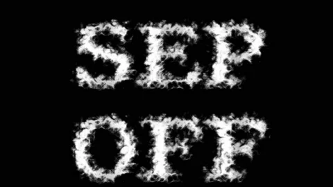 Sep Off cloud text effect black isolated background Stock-Footage 139637950