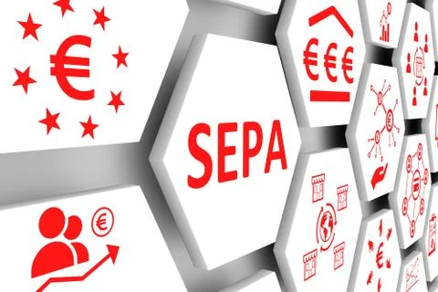 SEPA concept cell background 3d illustration Stock Illustration