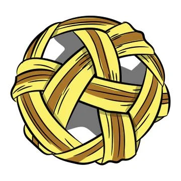 Sepak takraw hand drawn vector illustration.. Stock Illustration