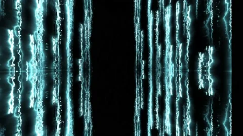 Separate abstract soft blue lines animation at black background with bright  Stock Footage 235553351