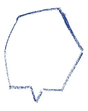 Separate blue speech bubble on white background Stock-Illustration