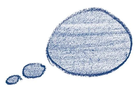 Separate blue speech bubble on white background Stock-Illustration