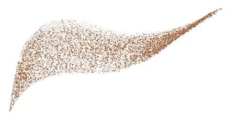 Separate brown crayon brush strokes on white background. Stock Illustration