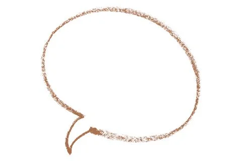 Separate brown speech bubbles on white background. Stock-Illustration