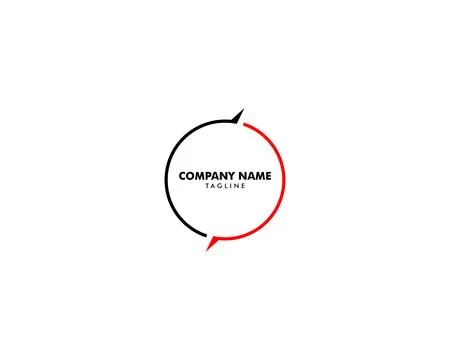 Separate Circle Logo Design Template Stock Illustration