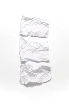 Separate of crumpled paper Stock Photos