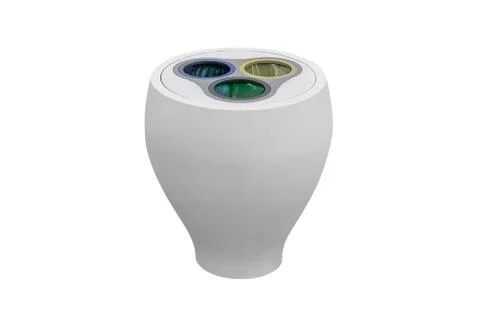 Separate garbage bin isolated on white background Stock Photos