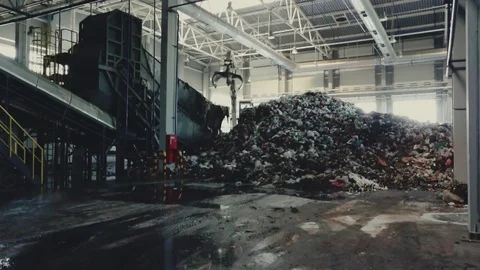 Separate garbage collection. Recycling and storage of waste for further Stock Footage 84879074