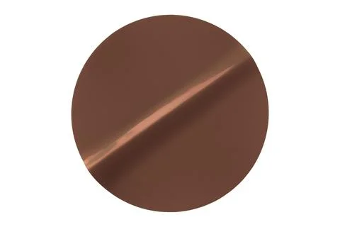 Separate glossy brown circle stickers on white background. Stock Photos