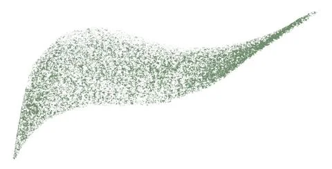 Separate green crayon brush strokes on white background. Stock Illustration