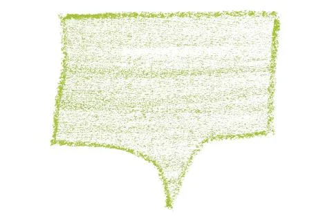 Separate green speech bubble on white background Stock-Illustration