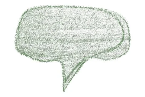 Separate green speech bubble on white background Stock-Illustration
