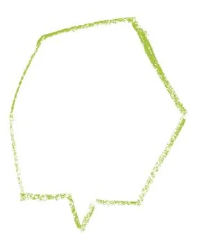 Separate green speech bubble on white background Stock-Illustration