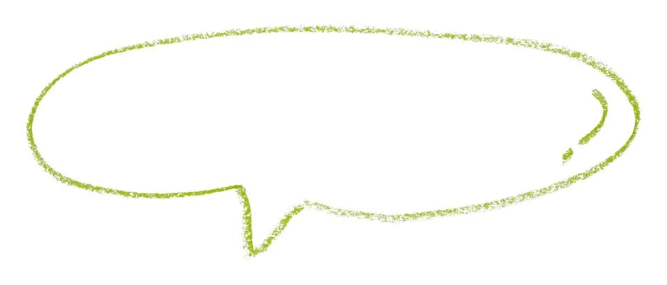 Separate green speech bubble on white background Stock Photos