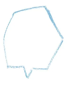 Separate light blue speech bubbles on white background. Stock Photos