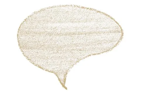 Separate light brown speech bubbles on white background. Stock-Illustration