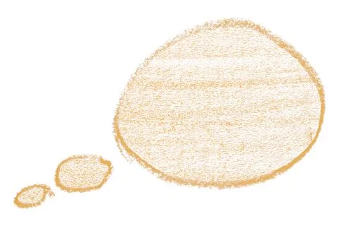 Separate orange speech bubble on white background. Stock-Illustration