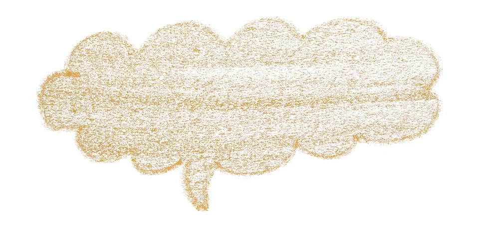 Separate orange speech bubble on white background. Stock-Illustration