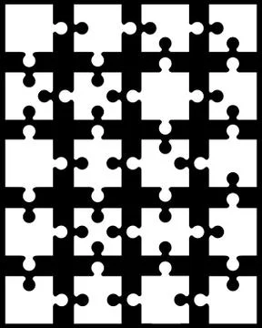 Separate parts of  puzzle Stock Illustration