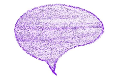Separate purple speech bubble on white background. Stock Illustration