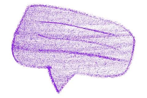 Separate purple speech bubble on white background. Stock Illustration