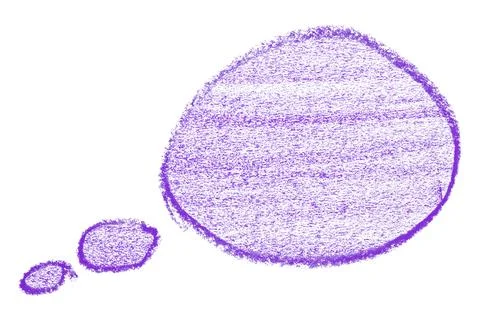 Separate purple speech bubble on white background. Stock Illustration