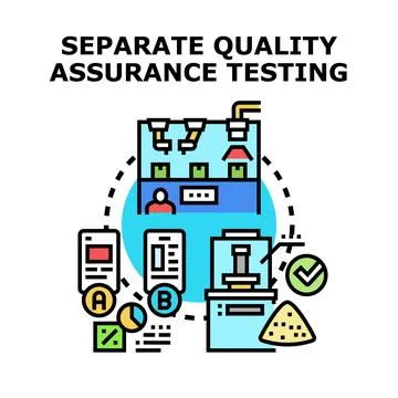 Separate quality assurance testing concept illustration 库存插图