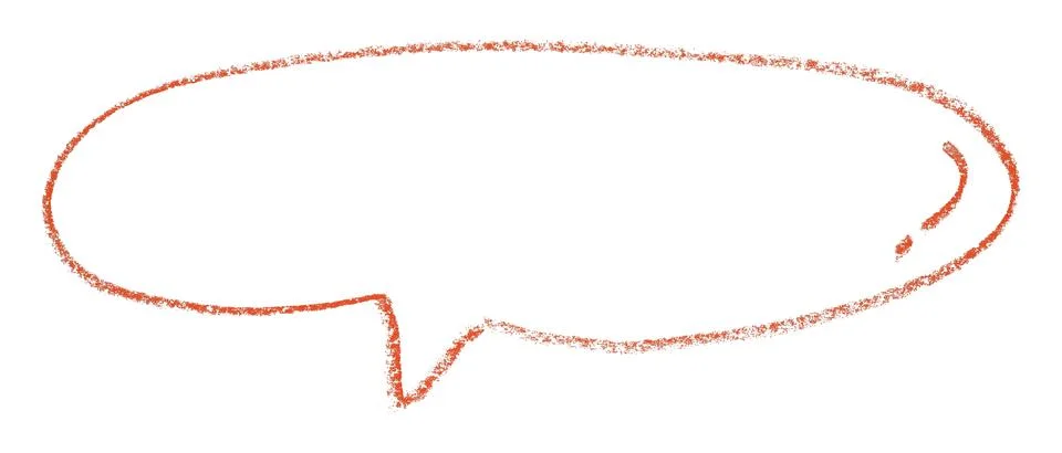 Separate red speech bubble on white background Stock-Illustration