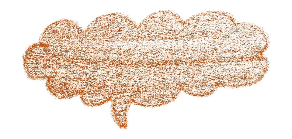 Separate red speech bubble on white background Stock-Illustration