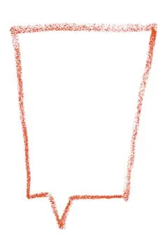 Separate red speech bubble on white background Stock-Illustration