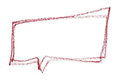 Separate red speech bubble on white background Stock Illustration