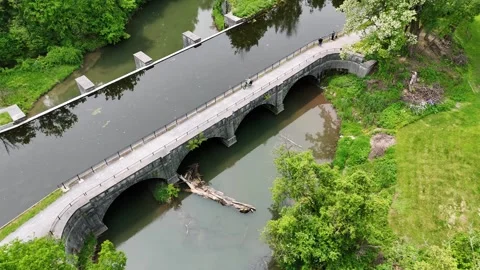 Separate River Channels - Central New York Video stock 336296175