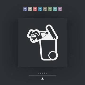 Separate waste collection icon Ilustración de archivo
