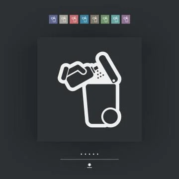 Separate waste collection icon Ilustração Stock