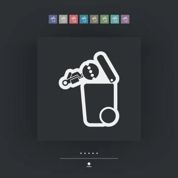 Separate waste collection icon Illustrazione stock