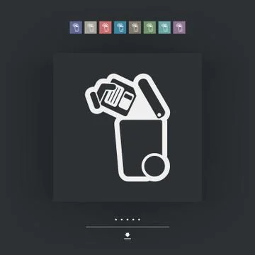 Separate waste collection icon Stock Illustration