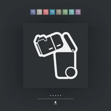 Separate waste collection icon Illustrazione stock