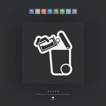 Separate waste collection icon Stock Illustration