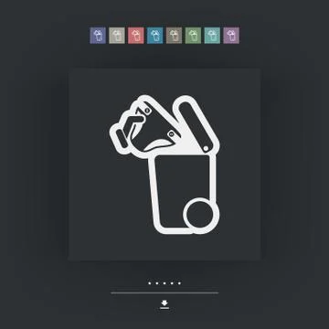 Separate waste collection icon 스톡 일러스트