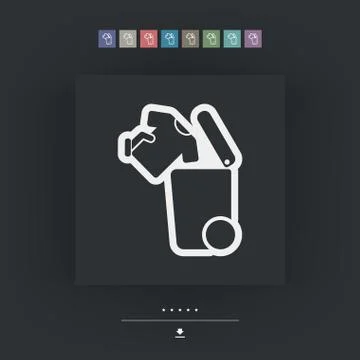 Separate waste collection icon Stock Illustration